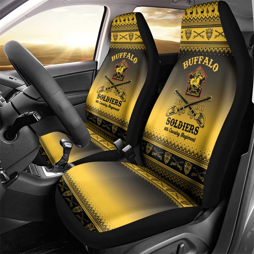 Afro Christmas Buffalo Soldiers Car Seat Cover 9th Cavalry Regiment - African Pride