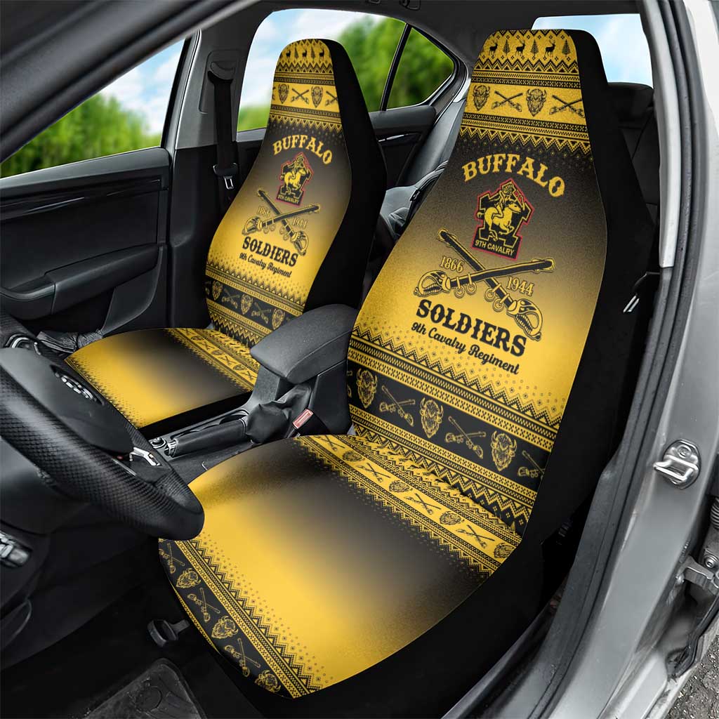 Afro Christmas Buffalo Soldiers Car Seat Cover 9th Cavalry Regiment - African Pride