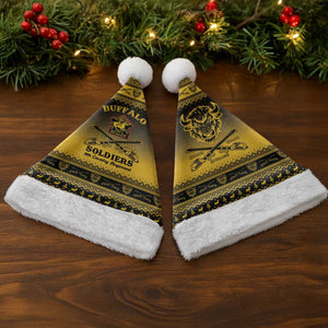 Afro Christmas Buffalo Soldiers Christmas Santa Hat 9th Cavalry Regiment - African Pride