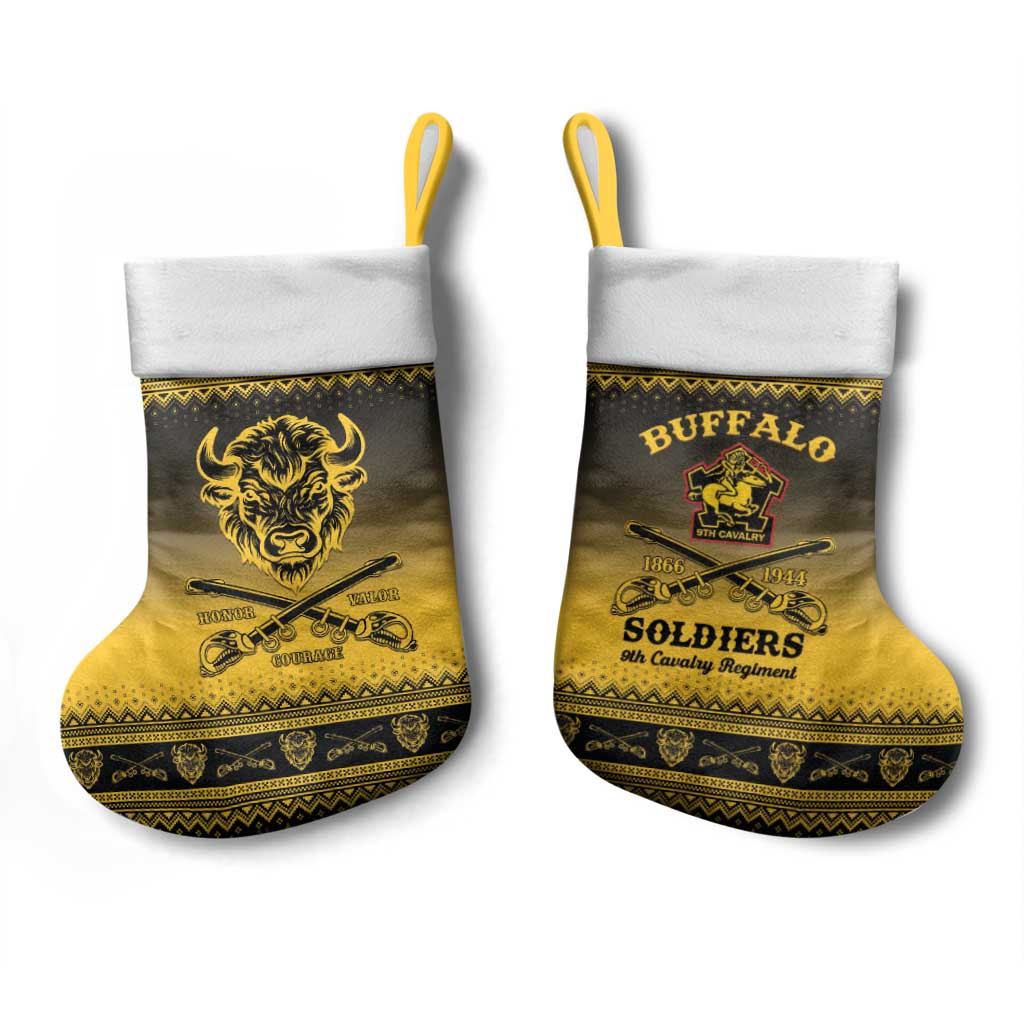 Afro Christmas Buffalo Soldiers Christmas Stocking 9th Cavalry Regiment - African Pride