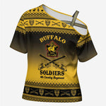 Buffalo Soldiers Christmas Cross Shoulder Shirt 9th Cavalry Regiment