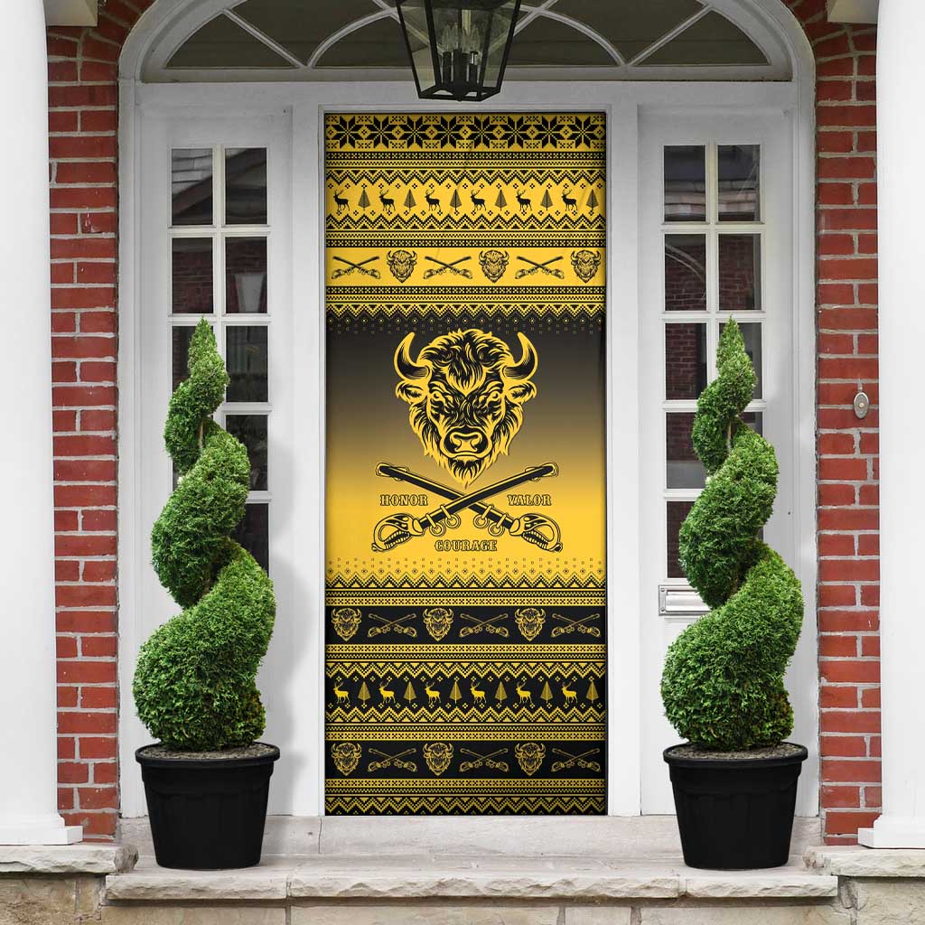 Buffalo Soldiers Christmas Door Cover 9th Cavalry Regiment