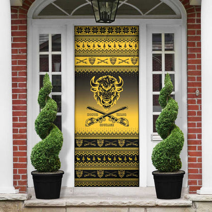 Buffalo Soldiers Christmas Door Cover 9th Cavalry Regiment