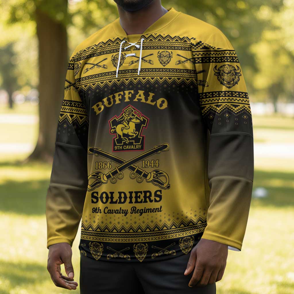 Buffalo Soldiers Christmas Hockey Jersey 9th Cavalry Regiment