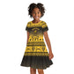 Afro Christmas Buffalo Soldiers Kid Short Sleeve Dress 9th Cavalry Regiment - African Pride
