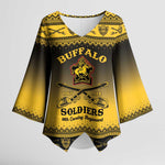 Buffalo Soldiers Christmas Kimono Sleeve Blouse 9th Cavalry Regiment
