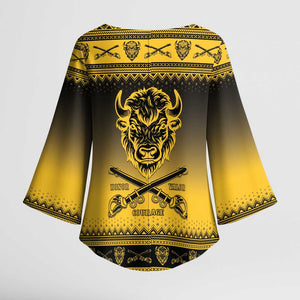 Buffalo Soldiers Christmas Kimono Sleeve Blouse 9th Cavalry Regiment