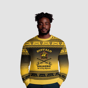 Afro Christmas Buffalo Soldiers Ugly Christmas Sweater 9th Cavalry Regiment - African Pride