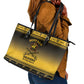 Afro Christmas Buffalo Soldiers Leather Tote Bag 9th Cavalry Regiment - African Pride