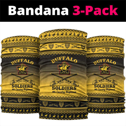 Afro Christmas Buffalo Soldiers Neck Gaiter 9th Cavalry Regiment - African Pride