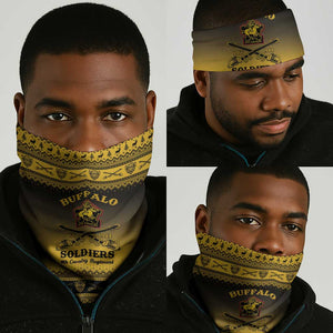 Afro Christmas Buffalo Soldiers Neck Gaiter 9th Cavalry Regiment - African Pride