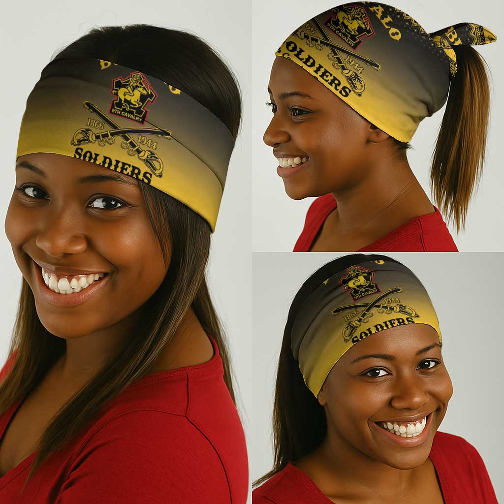 Afro Christmas Buffalo Soldiers Neck Gaiter 9th Cavalry Regiment - African Pride