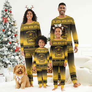Afro Christmas Buffalo Soldiers Christmas Pajama Set 9th Cavalry Regiment - African Pride
