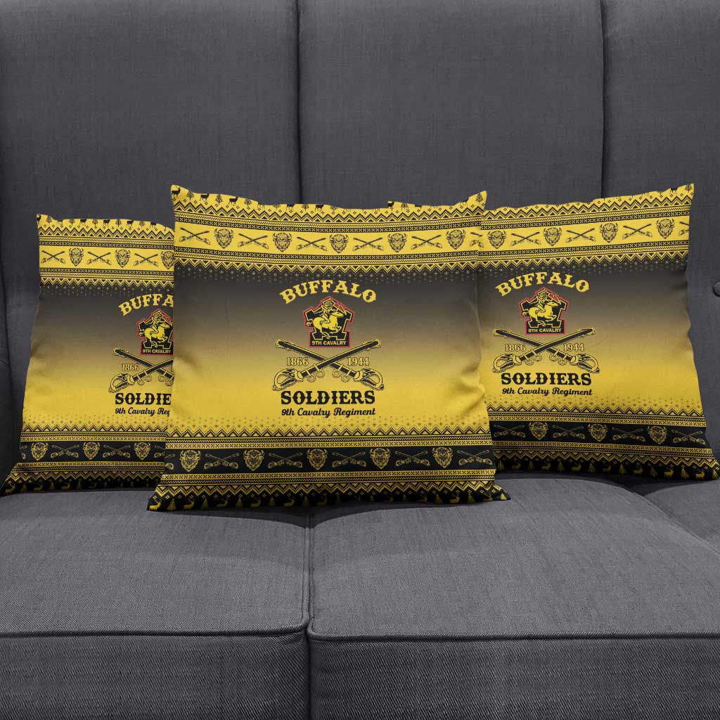 Buffalo Soldiers Christmas Pillow Cover 9th Cavalry Regiment