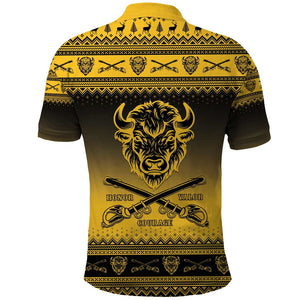 Afro Christmas Buffalo Soldiers Polo Shirt 9th Cavalry Regiment - African Pride