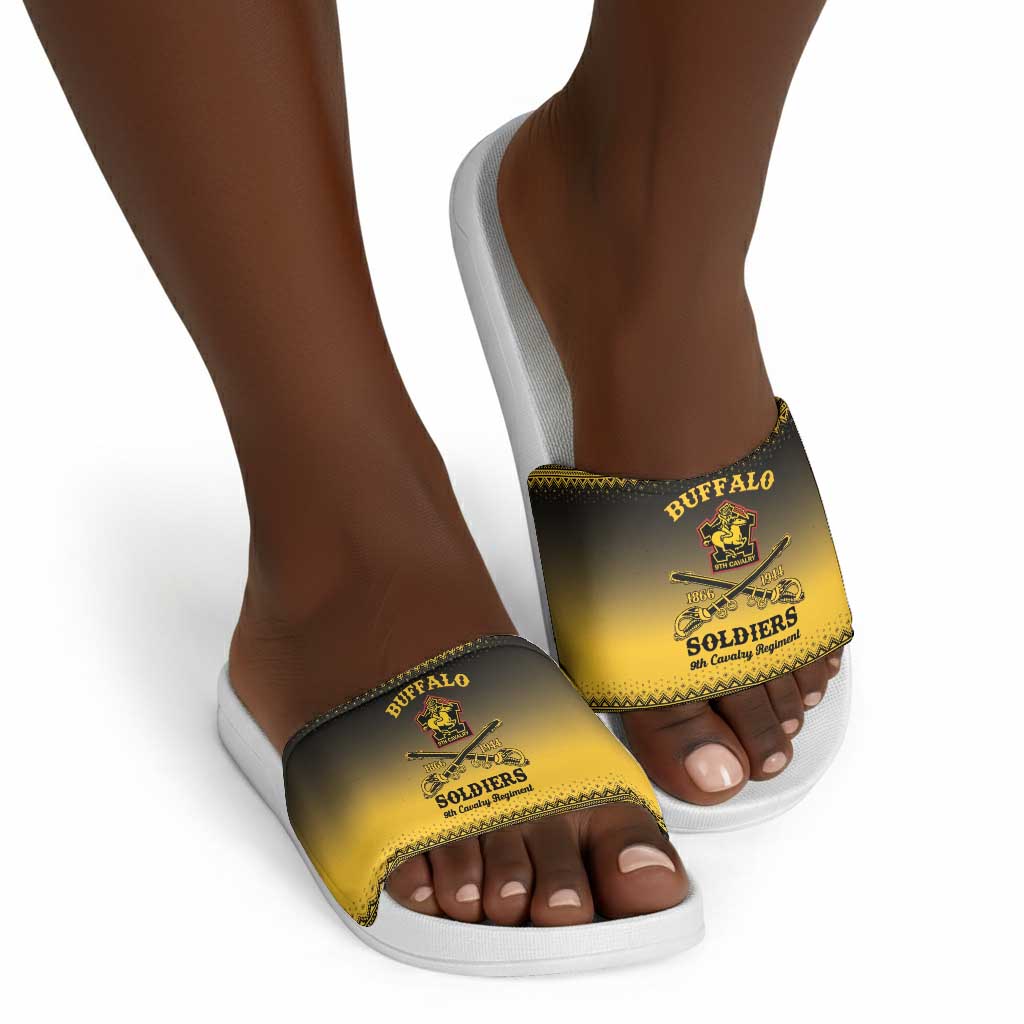 Buffalo Soldiers Christmas Slide Sandals 9th Cavalry Regiment