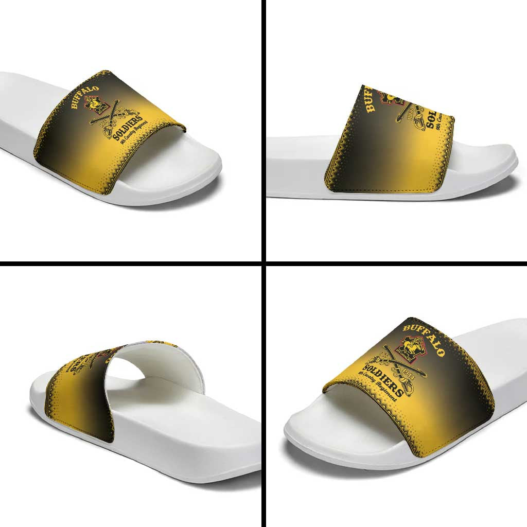 Buffalo Soldiers Christmas Slide Sandals 9th Cavalry Regiment