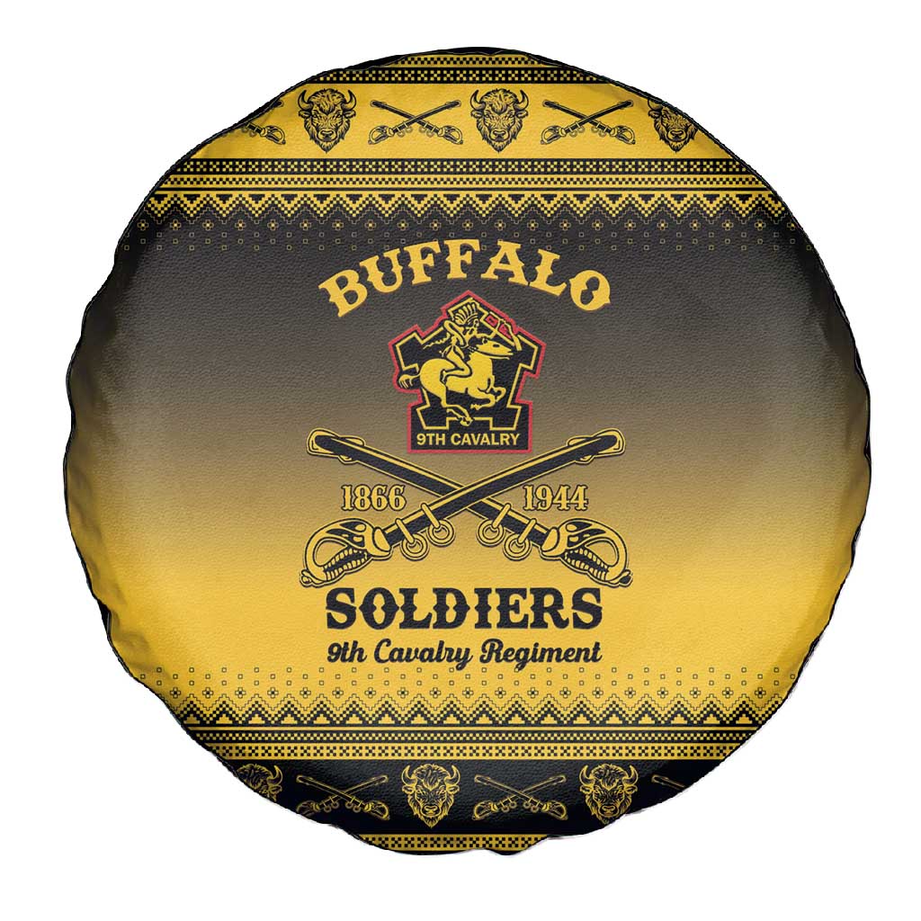 Afro Christmas Buffalo Soldiers Spare Tire Cover 9th Cavalry Regiment - African Pride