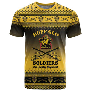 Afro Christmas Buffalo Soldiers T shirt 9th Cavalry Regiment - African Pride