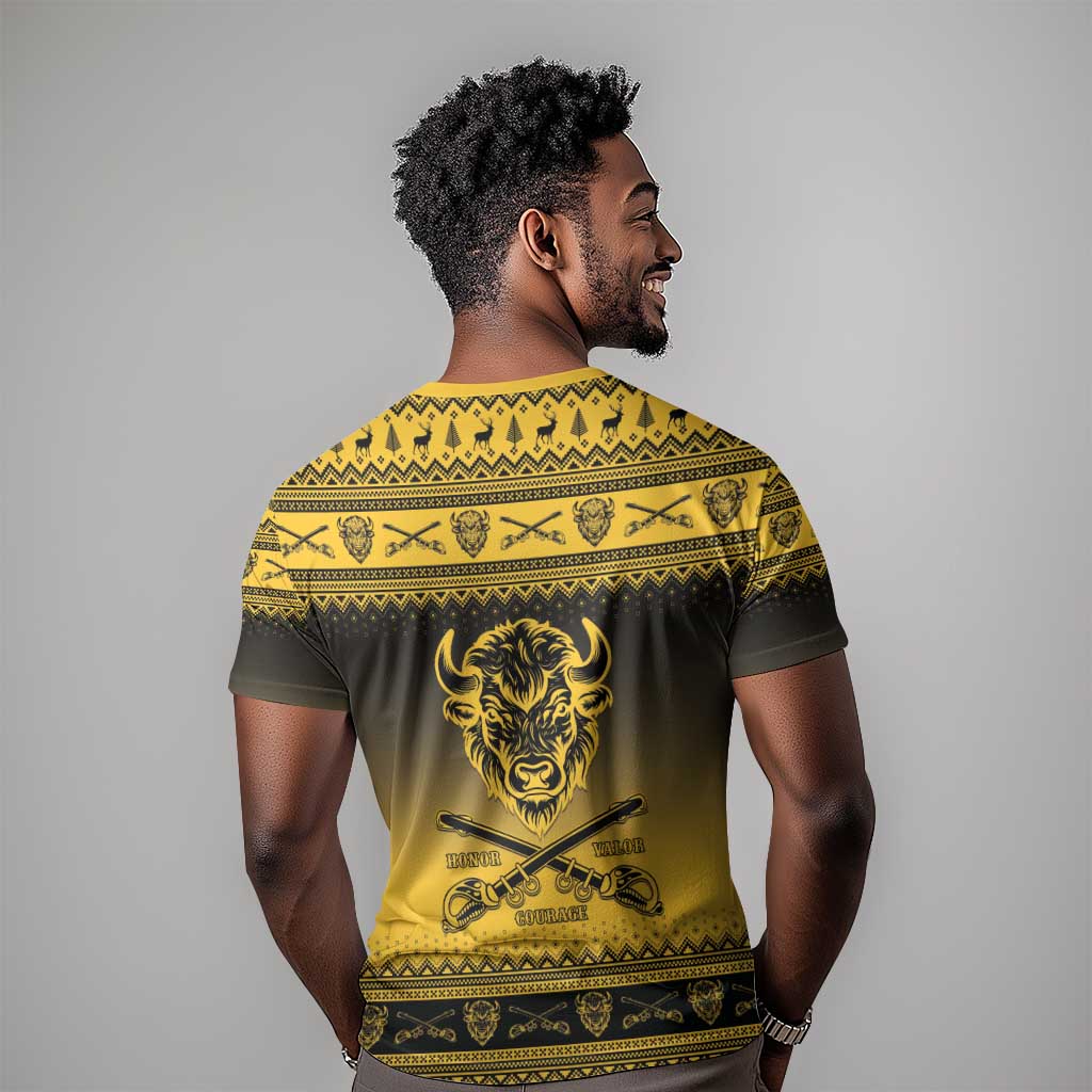 Afro Christmas Buffalo Soldiers T shirt 9th Cavalry Regiment - African Pride