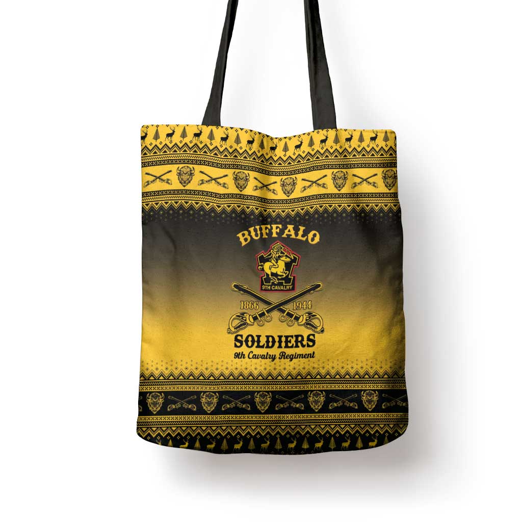 Buffalo Soldiers Christmas Tote Bag 9th Cavalry Regiment