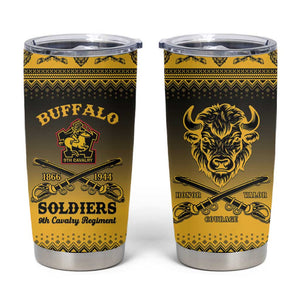 Afro Christmas Buffalo Soldiers Tumbler Cup 9th Cavalry Regiment - African Pride