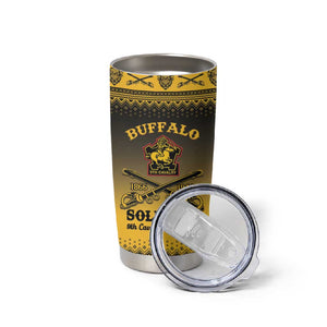 Afro Christmas Buffalo Soldiers Tumbler Cup 9th Cavalry Regiment - African Pride