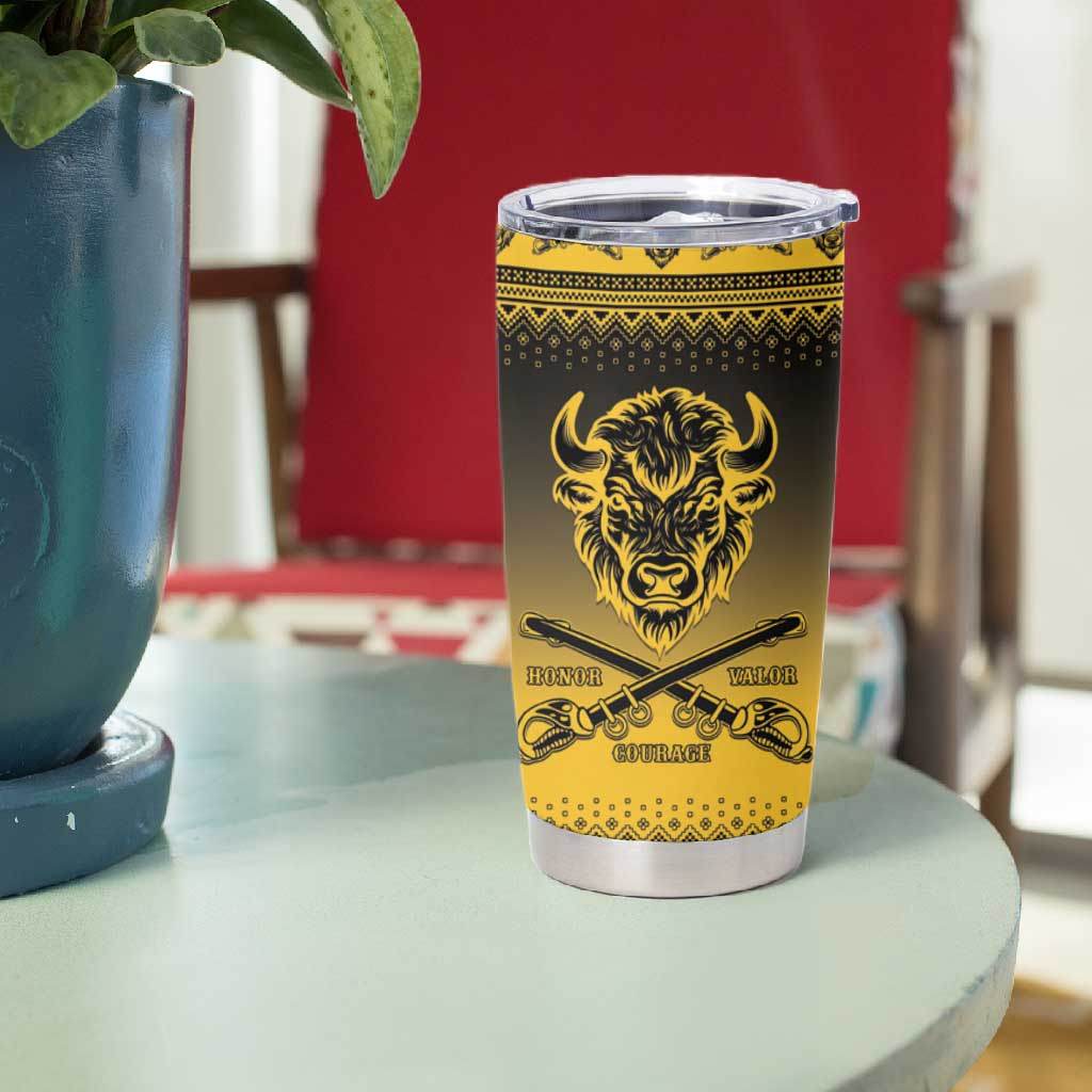 Afro Christmas Buffalo Soldiers Tumbler Cup 9th Cavalry Regiment - African Pride