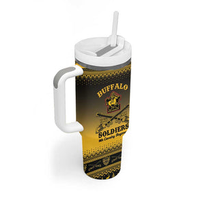 Afro Christmas Buffalo Soldiers Tumbler With Handle 9th Cavalry Regiment - African Pride