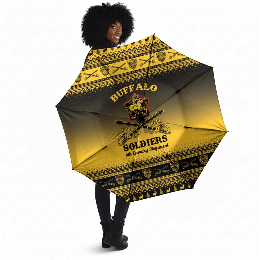 Buffalo Soldiers Christmas Umbrella 9th Cavalry Regiment