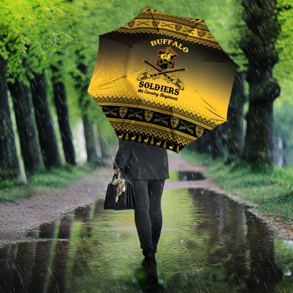 Buffalo Soldiers Christmas Umbrella 9th Cavalry Regiment