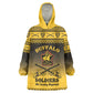 Afro Christmas Buffalo Soldiers Wearable Blanket Hoodie 9th Cavalry Regiment - African Pride