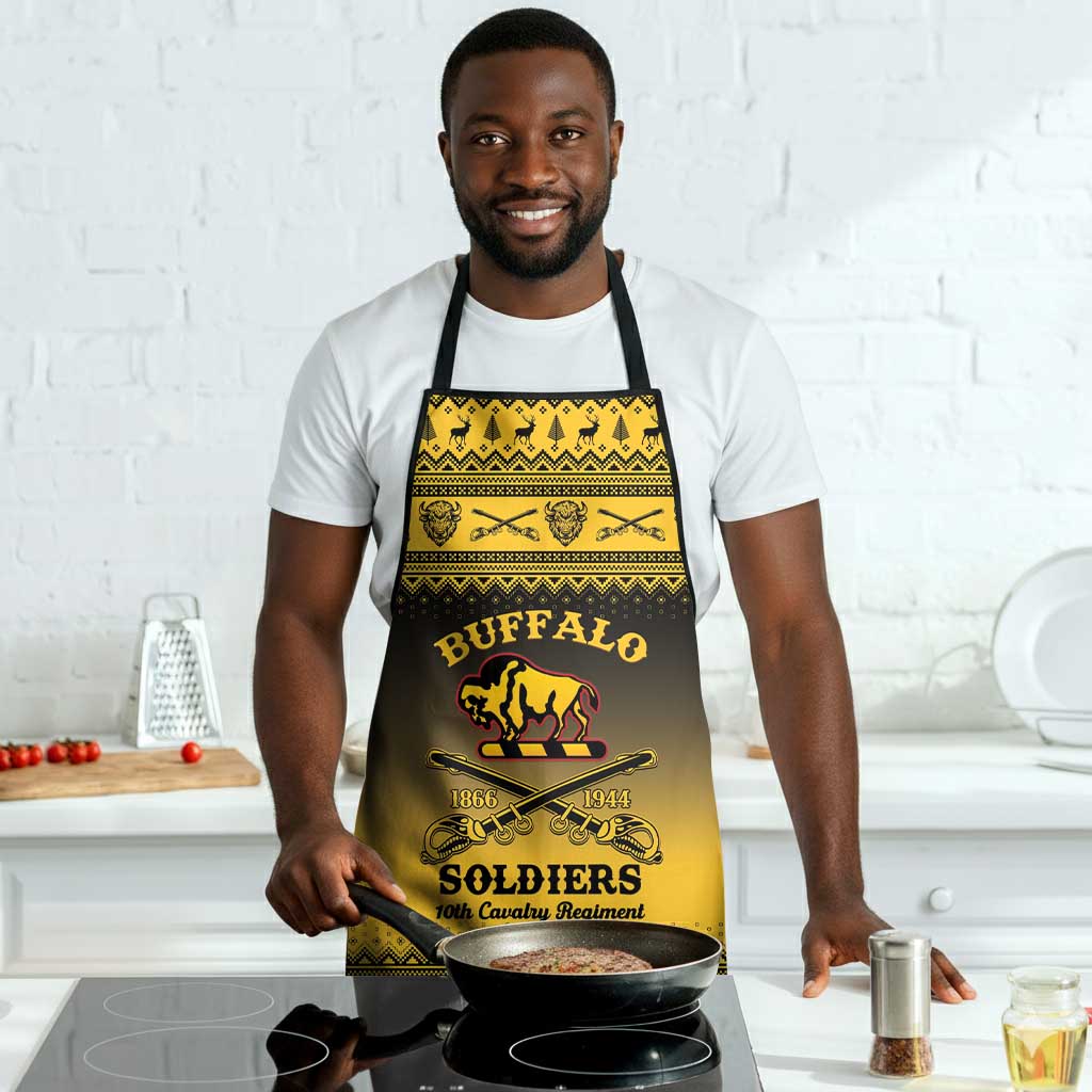 Buffalo Soldiers Christmas Apron 10th Cavalry Regiment