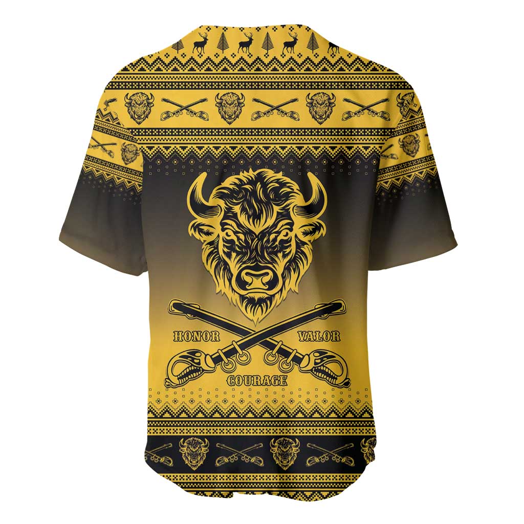 Afro Christmas Buffalo Soldiers Baseball Jersey 10th Cavalry Regiment - African Pride