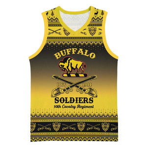 Afro Christmas Buffalo Soldiers Basketball Jersey 10th Cavalry Regiment - African Pride