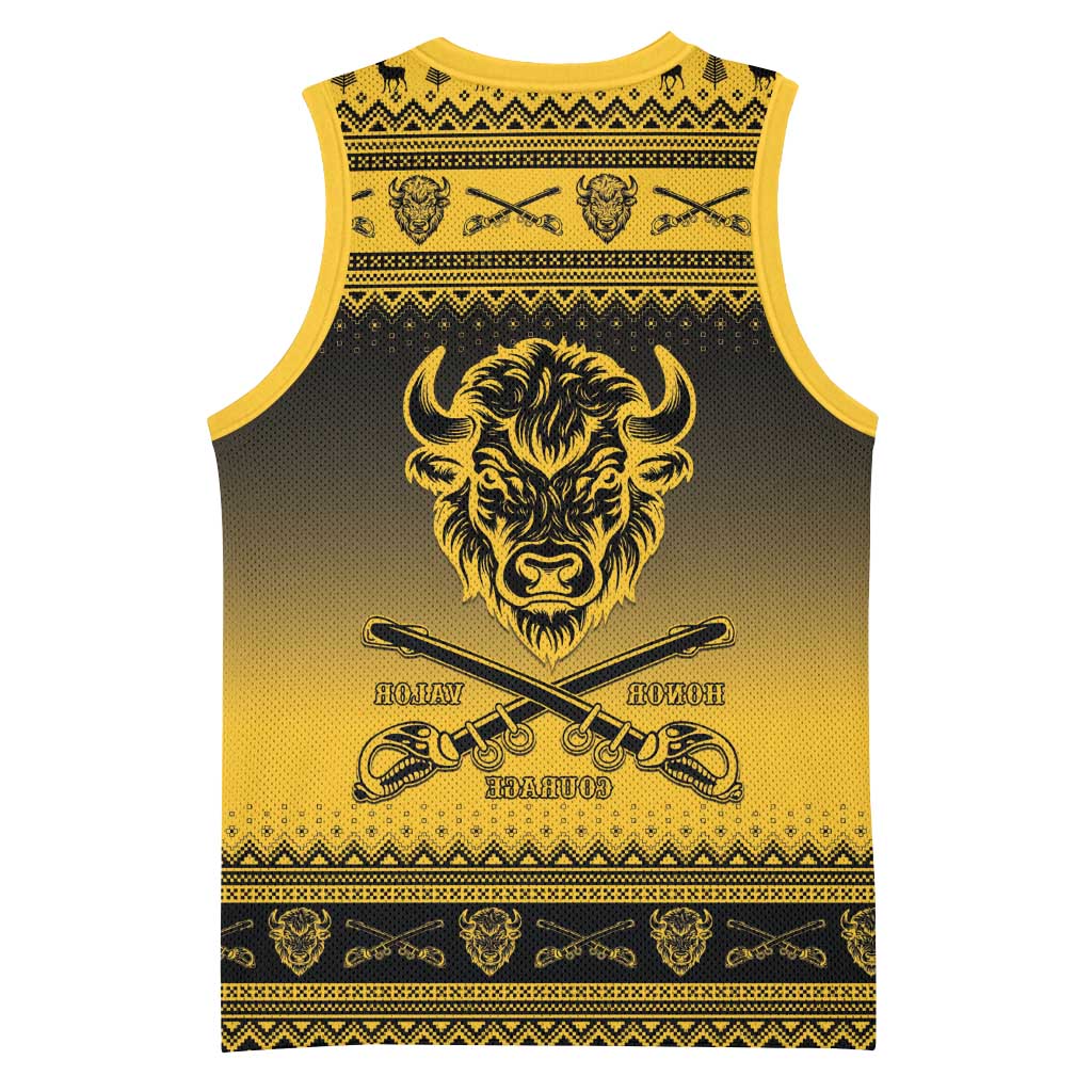 Afro Christmas Buffalo Soldiers Basketball Jersey 10th Cavalry Regiment - African Pride