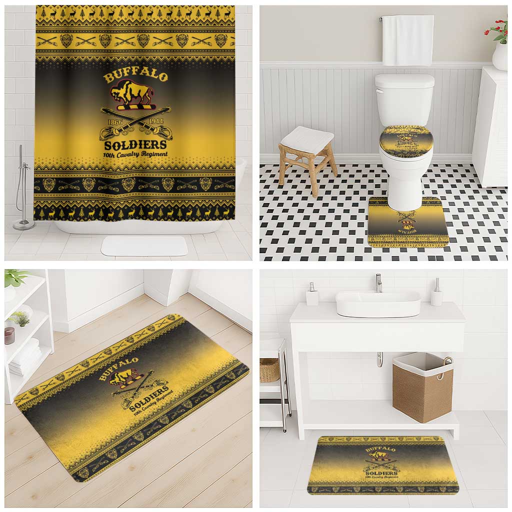 Buffalo Soldiers Christmas Bathroom Set 10th Cavalry Regiment