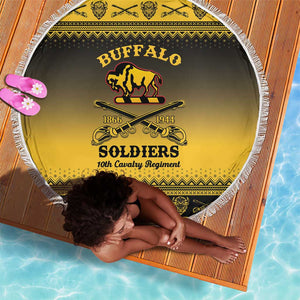 Afro Christmas Buffalo Soldiers Beach Blanket 10th Cavalry Regiment - African Pride