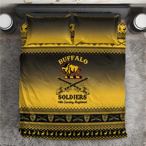 Afro Christmas Buffalo Soldiers Bedding Set 10th Cavalry Regiment - African Pride