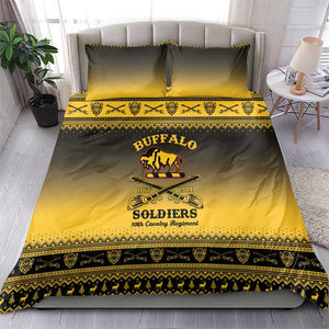 Afro Christmas Buffalo Soldiers Bedding Set 10th Cavalry Regiment - African Pride