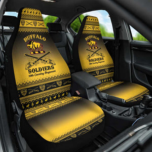 Afro Christmas Buffalo Soldiers Car Seat Cover 10th Cavalry Regiment - African Pride