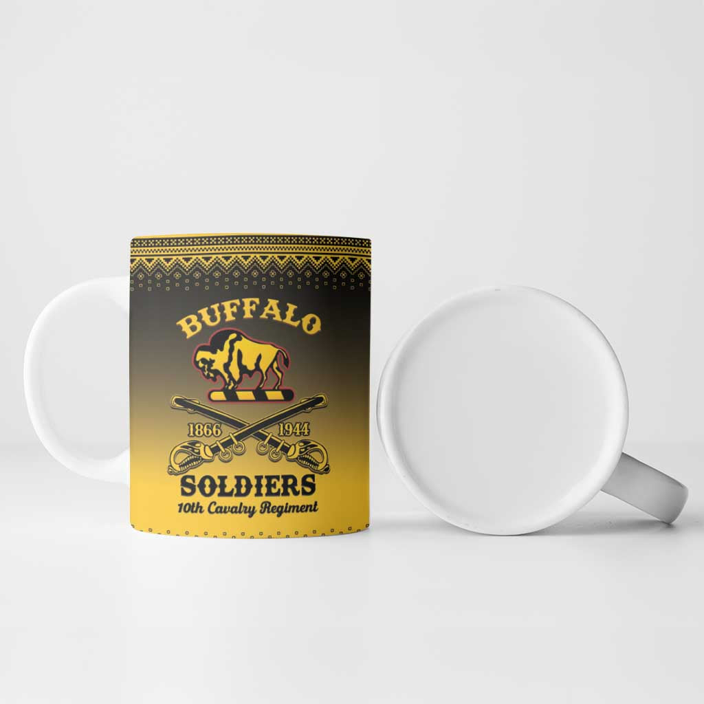 Buffalo Soldiers Christmas Ceramic Mug 10th Cavalry Regiment