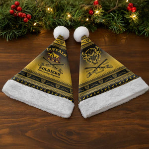 Afro Christmas Buffalo Soldiers Christmas Santa Hat 10th Cavalry Regiment - African Pride