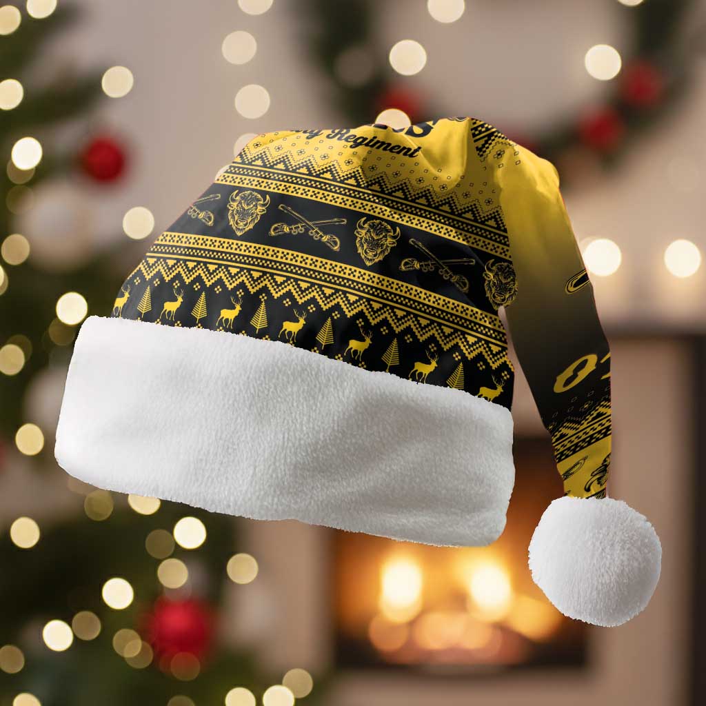 Afro Christmas Buffalo Soldiers Christmas Santa Hat 10th Cavalry Regiment - African Pride