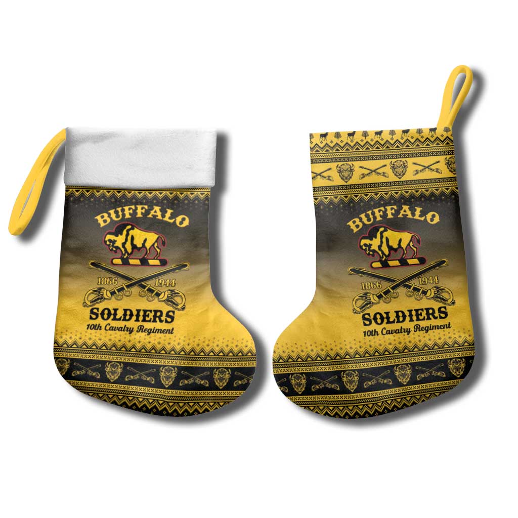 Afro Christmas Buffalo Soldiers Christmas Stocking 10th Cavalry Regiment - African Pride