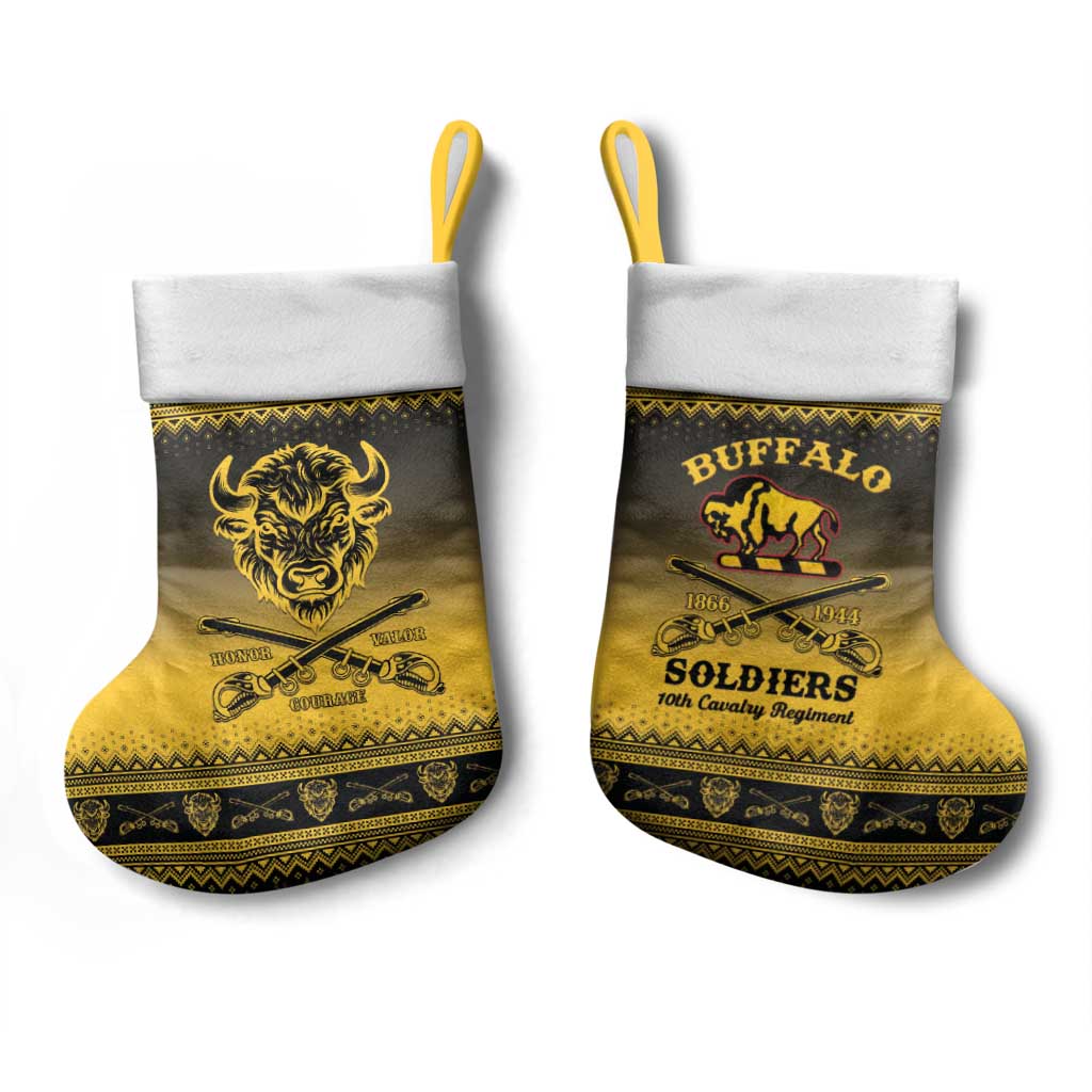 Afro Christmas Buffalo Soldiers Christmas Stocking 10th Cavalry Regiment - African Pride
