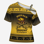 Buffalo Soldiers Christmas Cross Shoulder Shirt 10th Cavalry Regiment