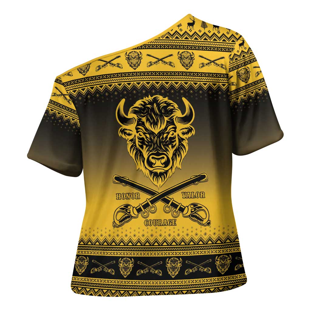 Buffalo Soldiers Christmas Cross Shoulder Shirt 10th Cavalry Regiment