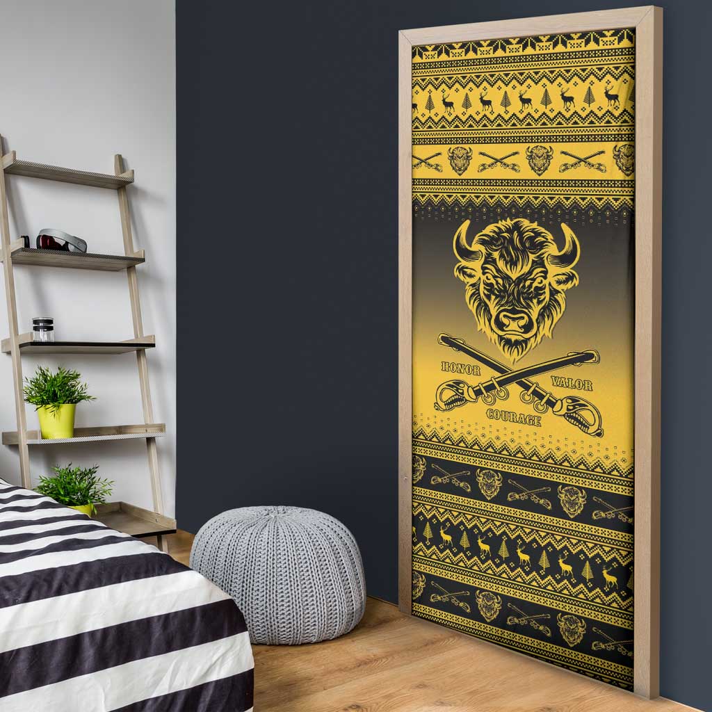 Buffalo Soldiers Christmas Door Cover 10th Cavalry Regiment