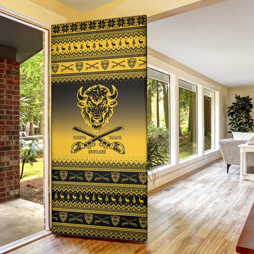 Buffalo Soldiers Christmas Door Cover 10th Cavalry Regiment